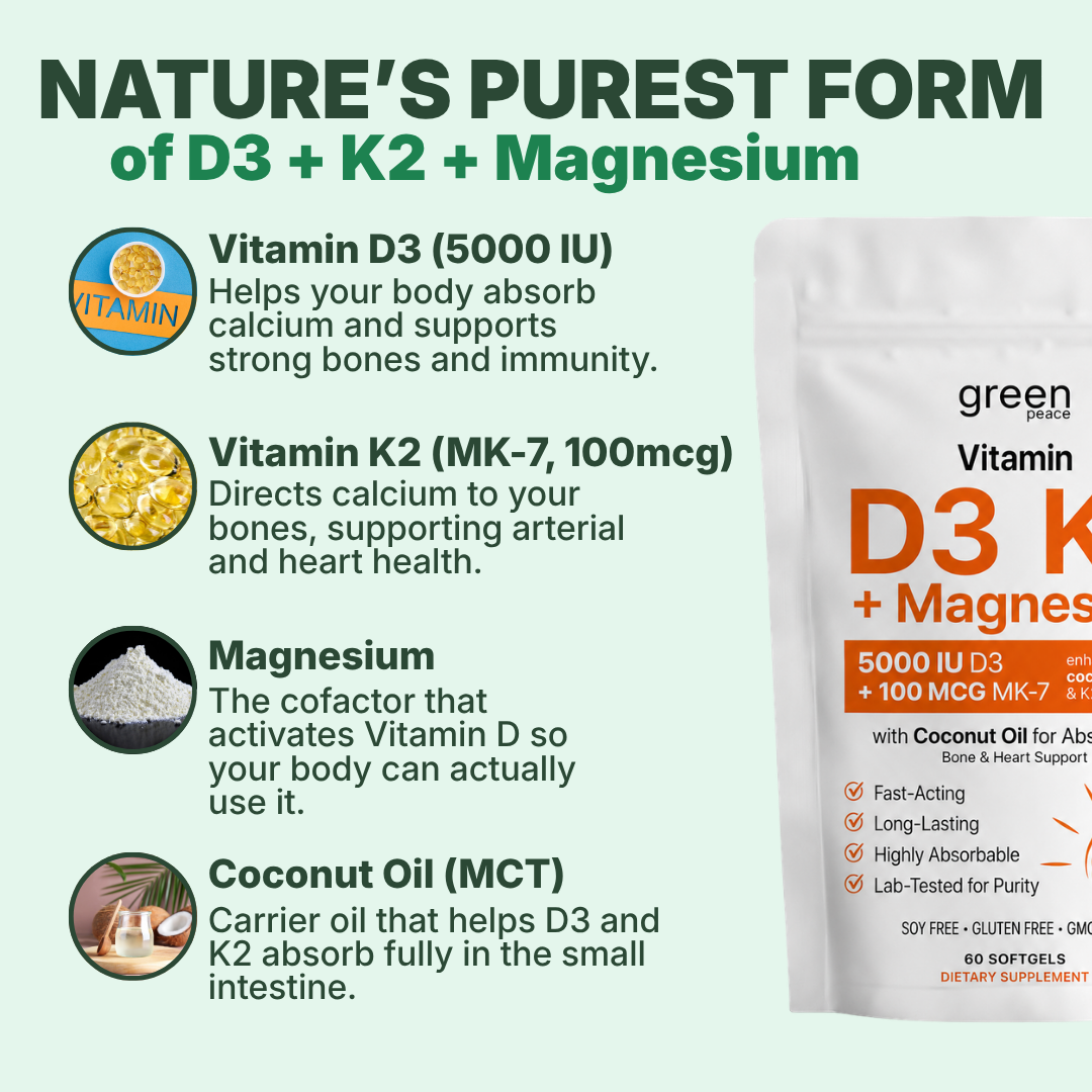 Vitamin D3 + K2 Softgels