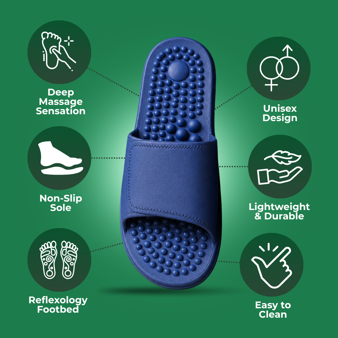 Green Peace Acupressure Massage Sandals with reflexology nodes