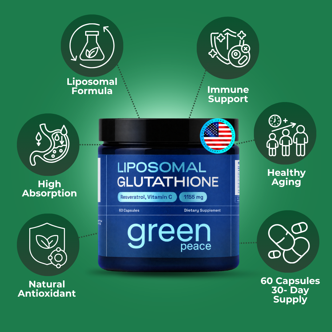 Green Peace Liposomal Glutathione capsules bottle