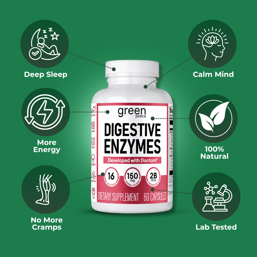 Green Peace Digestive Enzymes daily veggie capsule