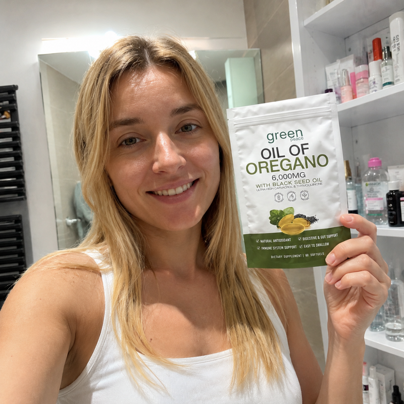 Customer with Green Peace daily softgel