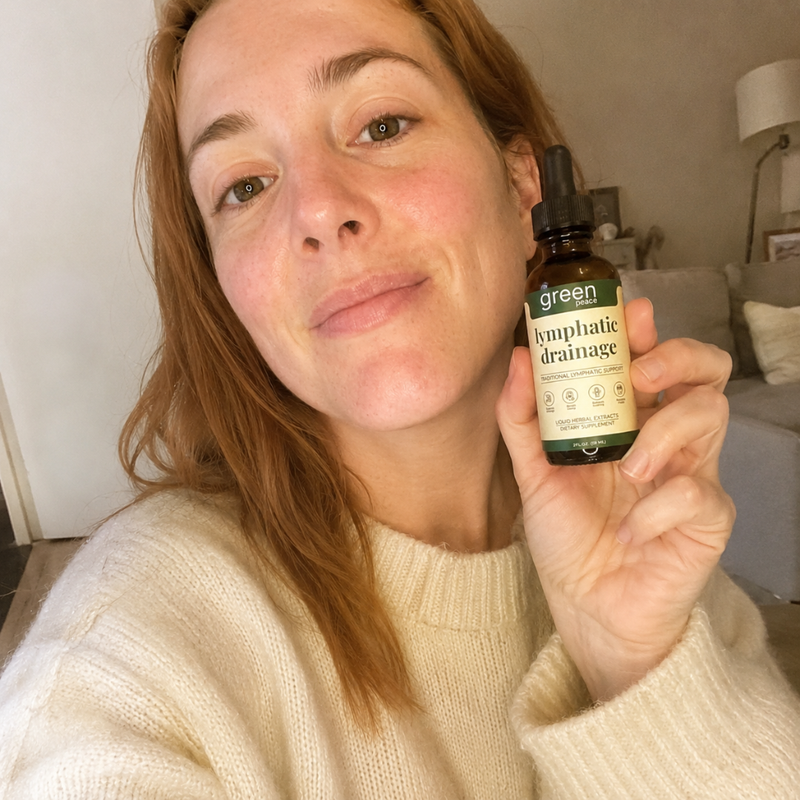 Customer with Green Peace Lymphatic Drainage Drops